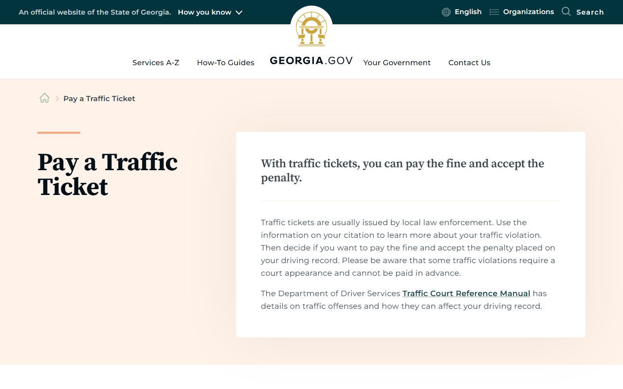 Effingham County court records Georgia traffic ticket payment overview