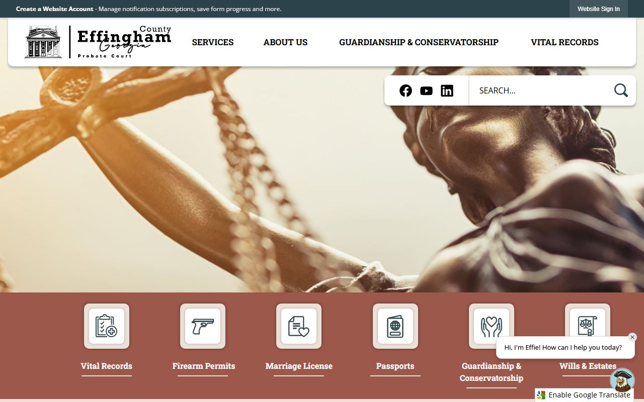 Effingham County court records Probate Court page