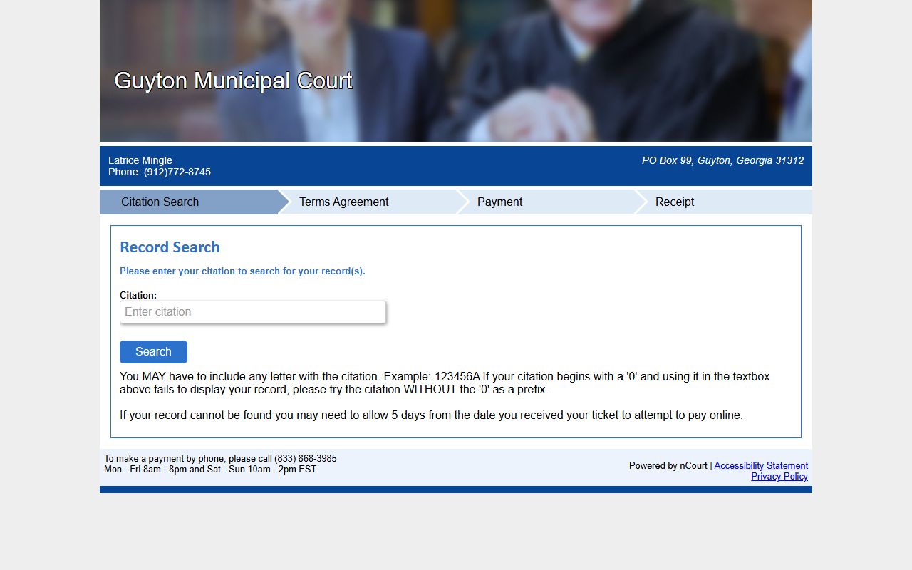 Effingham County marriage and divorce records online court payment flow