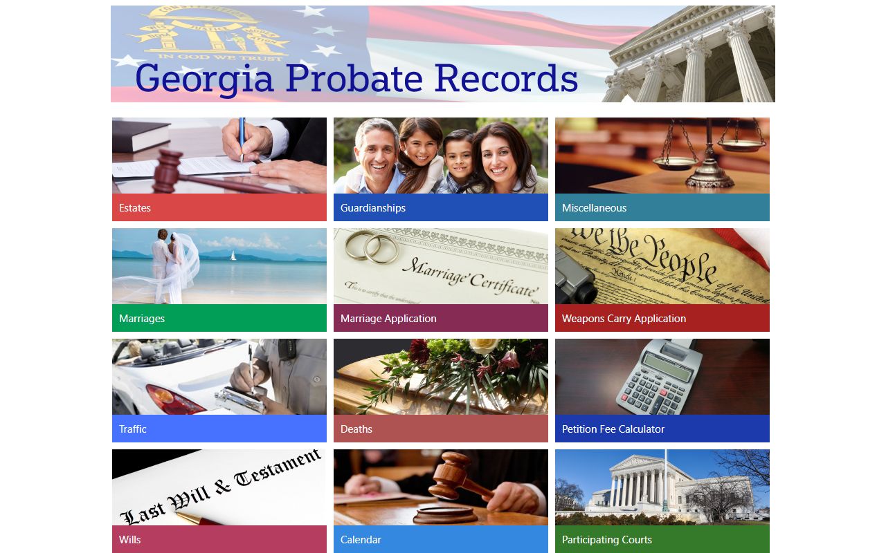 Effingham County marriage and divorce records Georgia Probate Records application portal