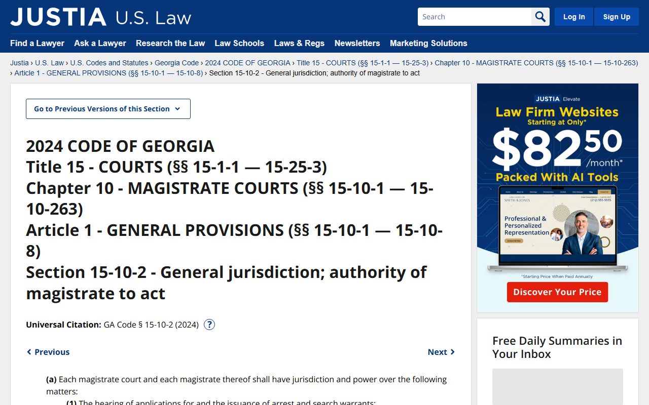 Effingham County warrant records Georgia magistrate jurisdiction